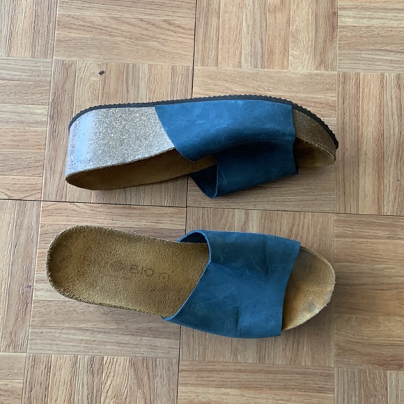 Bio Bio Leather Platform Sandals Made in Spain. Size 9 - Picture 3 of 5